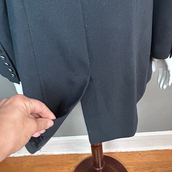 Cabi military jacket size 4 mid-length gray tailored corpcore long blazer goth - Picture 11 of 12